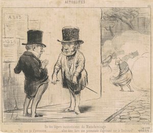 Un des inconvénients du macadamisage - Honoré Daumier