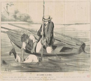Un homme à la mer