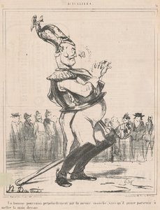 Un homme poursuivi - Honoré Daumier
