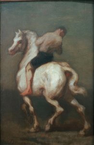 Un homme sur un cheval blanc - Honoré Daumier