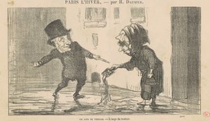 Un jour de verglas - Honoré Daumier