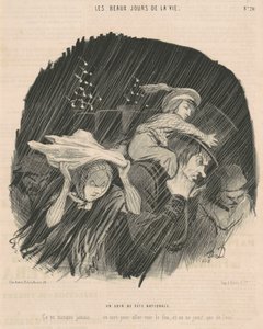 Un soir de fête nationale - Honoré Daumier