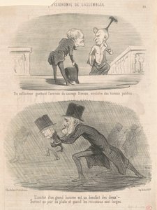 Un solliciteur guettant ... Bineau! - Honoré Daumier
