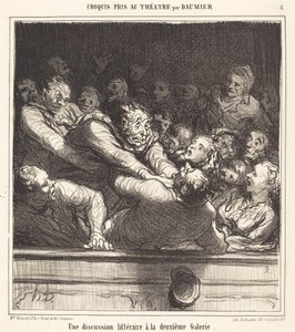 Une discussion littéraire à la deuxième galerie