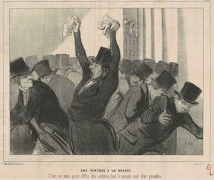 Une panique à la bourse - Honoré Daumier
