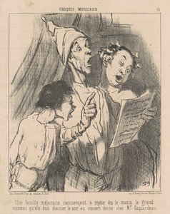 Une famille mélomane - Honoré Daumier
