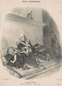 Une nuit au poste - Honoré Daumier