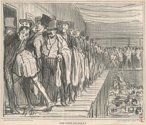 Une visite aux bains - Honoré Daumier