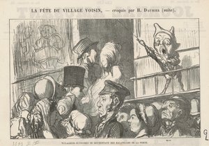 Villageois économes se contentant... ; À la campagne, pas de grèves de cochers... - Honoré Daumier