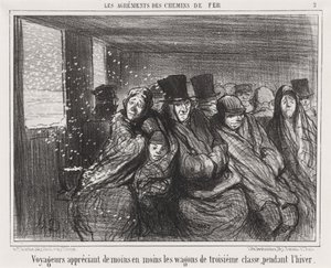 Voyageurs appréciant de moins en moins les wagons de troisième classe...