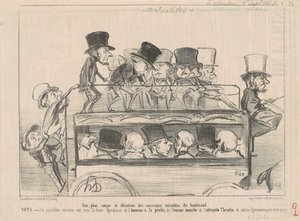 Vue... et élévation des... omnibus du boulevard... - Honoré Daumier