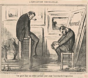 Vue prise dans un atelier... - Honoré Daumier