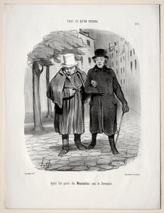 Ce que vous voudrez, planche 7 : Ayant pris le rôle de dandies sous le Directoire - Honoré Daumier