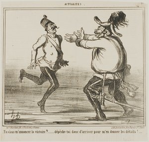 "- Vous venez annoncer la victoire ... dépêchez-vous de me donner les détails !....", planche 77 d