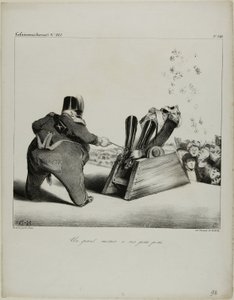 Un grand mortier à courte portée, planche 488 - Honoré Victorin Daumier