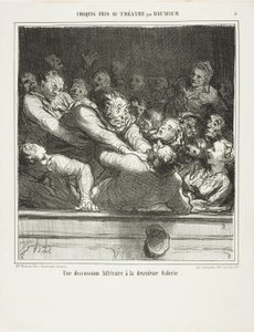 Un argument littéraire sur le second plan, planche 3 du Croquis Pris Au Théatre par Daumier - Honoré Victorin Daumier