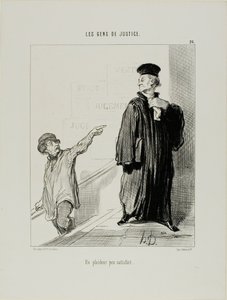 Un plaideur plutôt insatisfait, planche 26 de Les Gens De Justice - Honoré Victorin Daumier