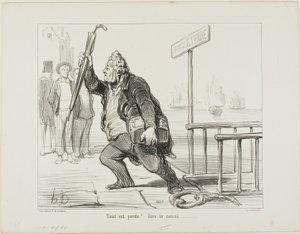 "Tout est perdu - sauvez la caisse" - Honoré Victorin Daumier