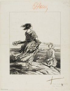 Une militante, extrait de Les Femmes Socialistes - Honoré Victorin Daumier