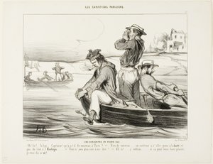 Une rencontre en eau libre. "- Bonjour... en bas... Capitaine, quoi de neuf à Paris  - Rien de nouveau vraiment... toujours personne ne va à la Gaieté ou à l