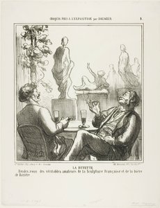Au bar. Rendez-vous des vrais amateurs de sculpture française et de bière bavaroise, planche 5 de Croquis pris à l