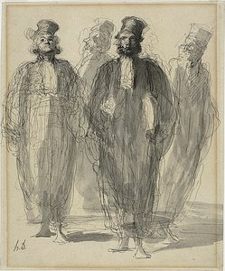 Quatre avocats - Honoré Victorin Daumier