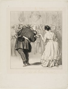 Il se délecte de la balle, assiette 10 de Les Banqueteurs - Honoré Victorin Daumier