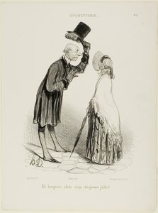 "Hello, Angel, always pretty...," plaque 3 de la Coquetterie - Honoré Victorin Daumier