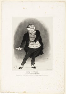 Henri Monnier. (dans le rôle de Joseph Prudhomme) "- Jamais je ne permettrai que ma fille devienne la femme d
