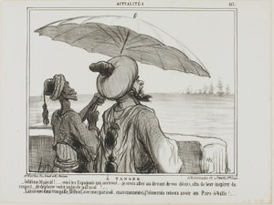A Tanger. "- Sublime Majesté... les Espagnols arrivent... pour les effrayer j