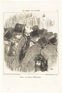 Devant les tableaux de Meissonnier, planche 3 de Le Public Du Salon