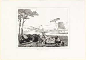 Landscape painters at work, plate 309 from Souvenirs d’artistes - Honoré Victorin Daumier