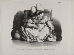 Marie Louise Charlotte Philippine Pairie, prostituée, licenciée par la police - Honoré Victorin Daumier