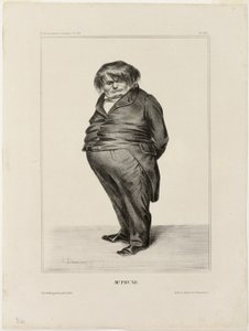 Mr. Prune, plate 288 from Célébrités de la Caricature - Honoré Victorin Daumier