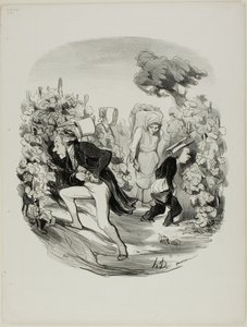 Oh Blast ! ... les raisins ne sont vraiment pas bons cette année !, planche 24 des Pastorales - Honoré Victorin Daumier