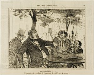 Sur les Champs-Elysées. Dégustation des produits industriels de différents brasseurs, planche 18 de L