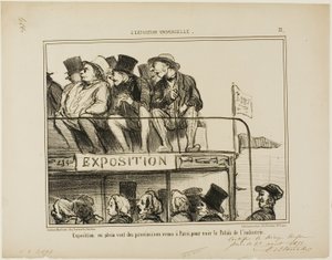 Exposition en plein air des provinciaux venus à Paris pour voir le palais de l