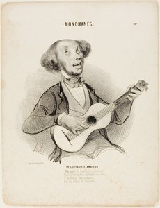Le guitariste amateur. Défiant les bâillements de tous, En chantant son couplet chétif, Il chanterait une chanson de salon, Sur les ruines de l