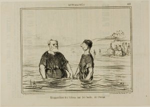 La réapparition des Tritons de la mer, planche 412 des Actualités - Honoré Victorin Daumier