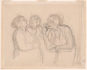 Trois commérages - Honoré Victorin Daumier