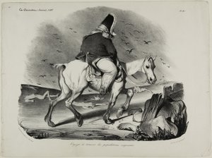 Voyage au sein de la population attentive, assiette 413 - Honoré Victorin Daumier