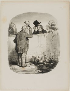 Two Good Neighbors, plate 25 from Locataires Et Propriétaires - Honoré Victorin Daumier