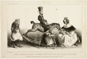 Les très hauts et puissants morveux légitimes. Peuples, défendez-vous, mettez-vous en pièces, sacrifiez-vous pour ces royaux, vous leur appartenez, imbéciles, plaque 19 - Honoré Victorin Daumier