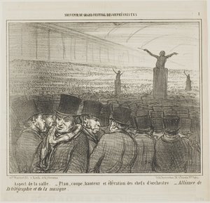 Vue du Grand Hall, planche 1 du Souvenirdu Grand Festival des Orphéonistes