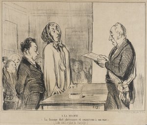 À la mairie... - Honoré Daumier
