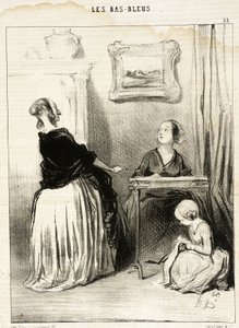 Ah!... quelle singulière éducation vous donnez à votre fille?... - Honoré Daumier
