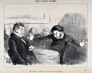Œuvre de Honoré Daumier (1808-1879). Charivari date de 1852 : Série TOUT CE QU