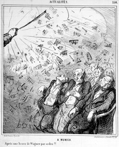 Caricature sur la musique de Wagner - par Honoré Daumier - Honoré Daumier