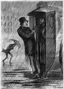 Complet !!! Caricature par Honoré Daumier (1808-1879). Gravure dans "Le Monde Illustré" n°271 du 21 juin 1862.