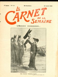 Couverture de "Le Carnet de la semaine", satirique en N & B - Honoré Daumier